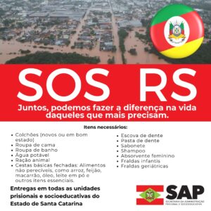 Ajuda os atingidos pelas chuvas no Rio Grande do Sul